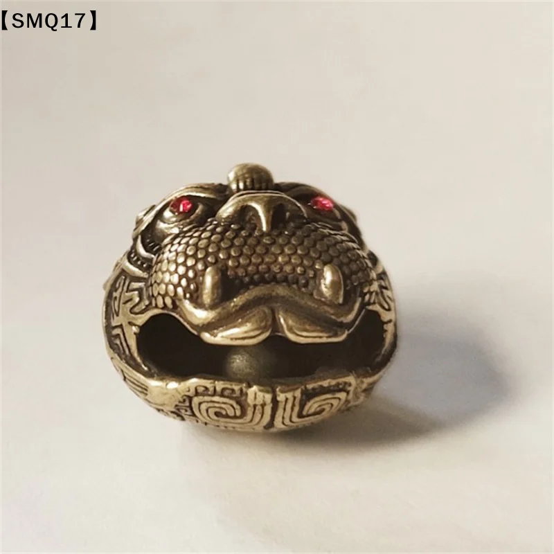 Brass Handicraft Die-casting Tiger Bell Key Car Button Wind Bell  Bronze Bell Creative Car Keys Pendant Accessories Gifts【SMQ】