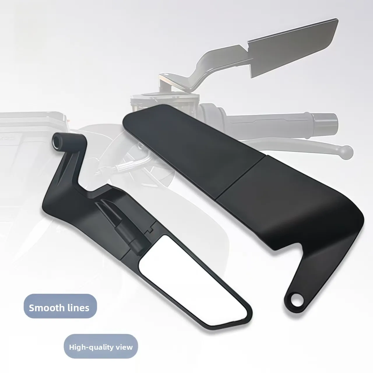 Adjustable Aluminum alloy Motorcycle Rearview Mirror Universal Inverted View Mirror Suitable for KTM Wind Wing Commuting Scene