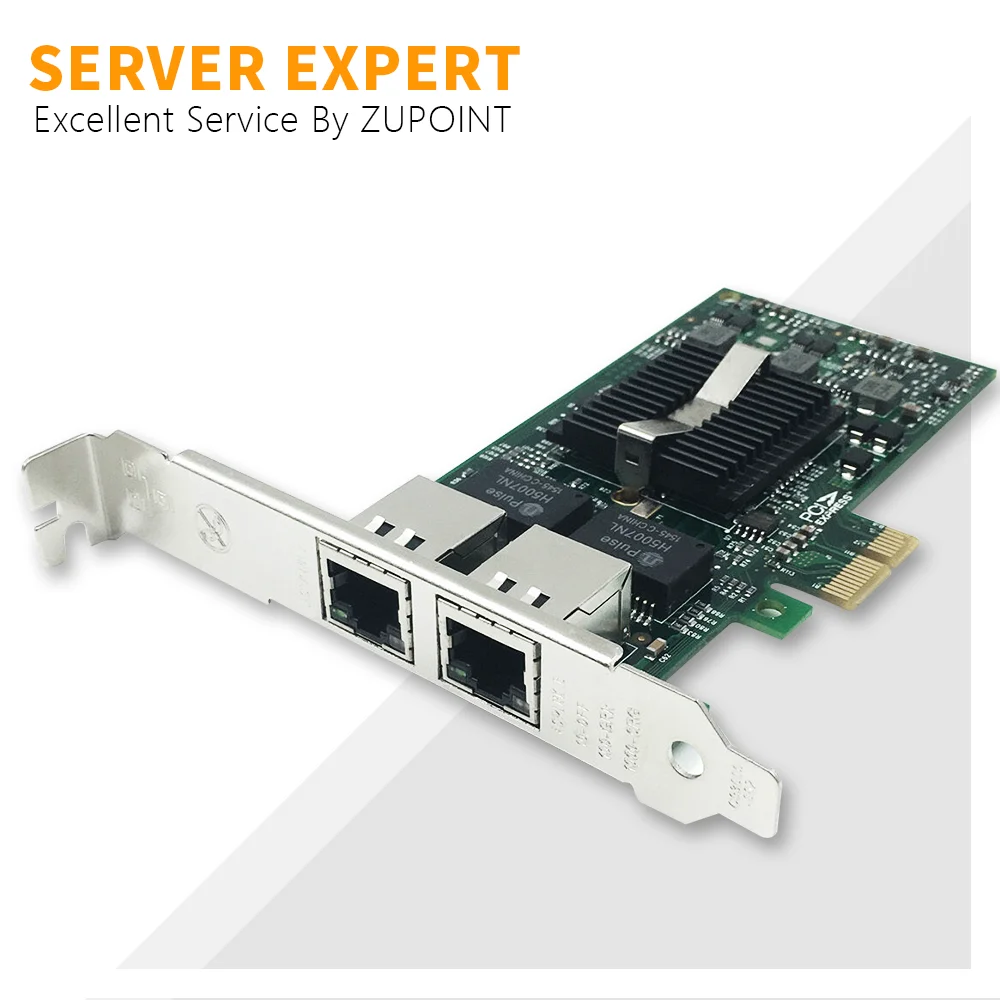 ZUPOINT adaptador de servidor Gigabit PCI-E x1 1gbps para 82576EB E1G42ET/EF E1G44ET