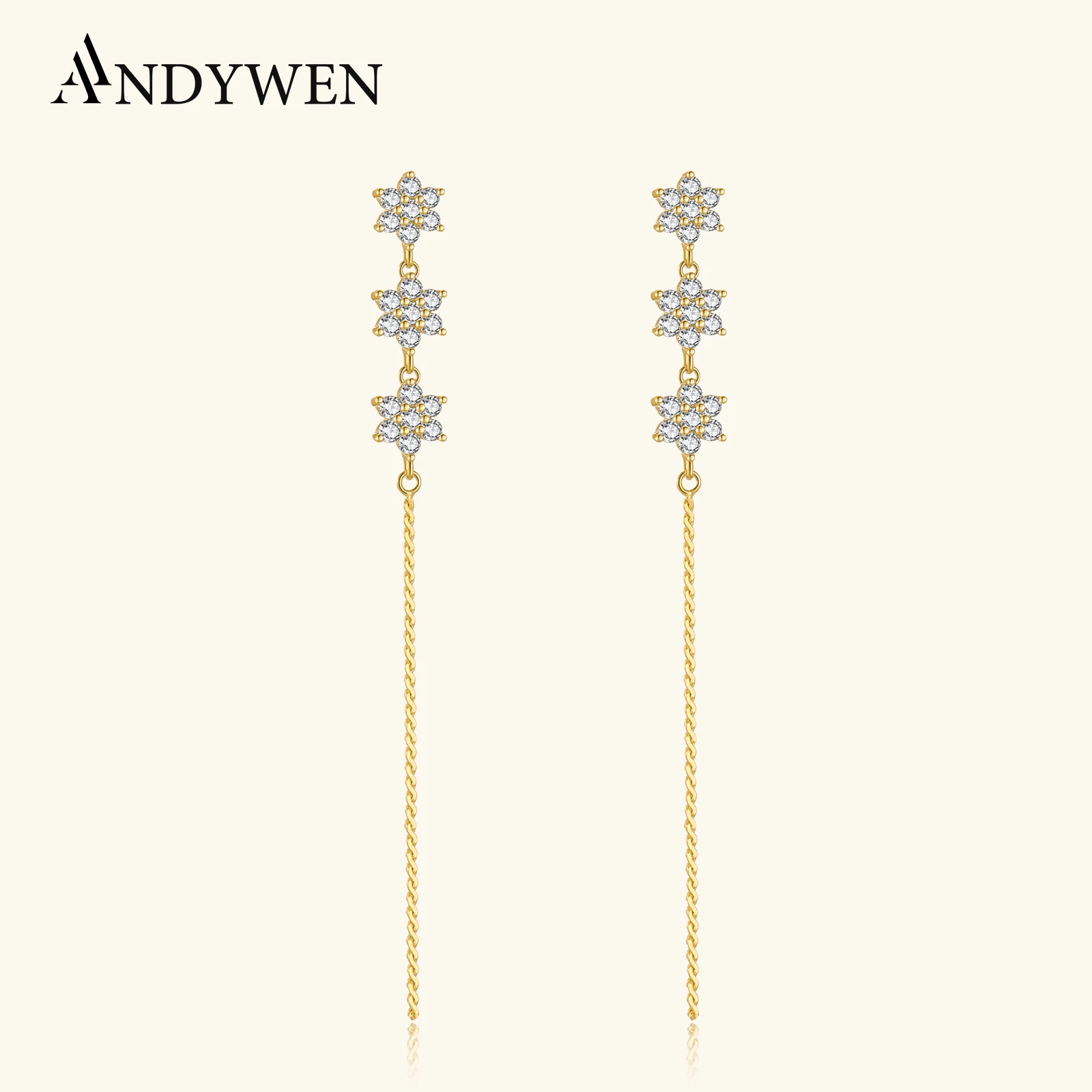 Srebrne Klasyczne Earrings Długie Żółte