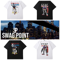 Gundam Children Cartoon T-shirt for Boys Summer Anime Printing Boys Cotton T Shirt Girls Short Sleeve Tops Tees Kids Clothes
