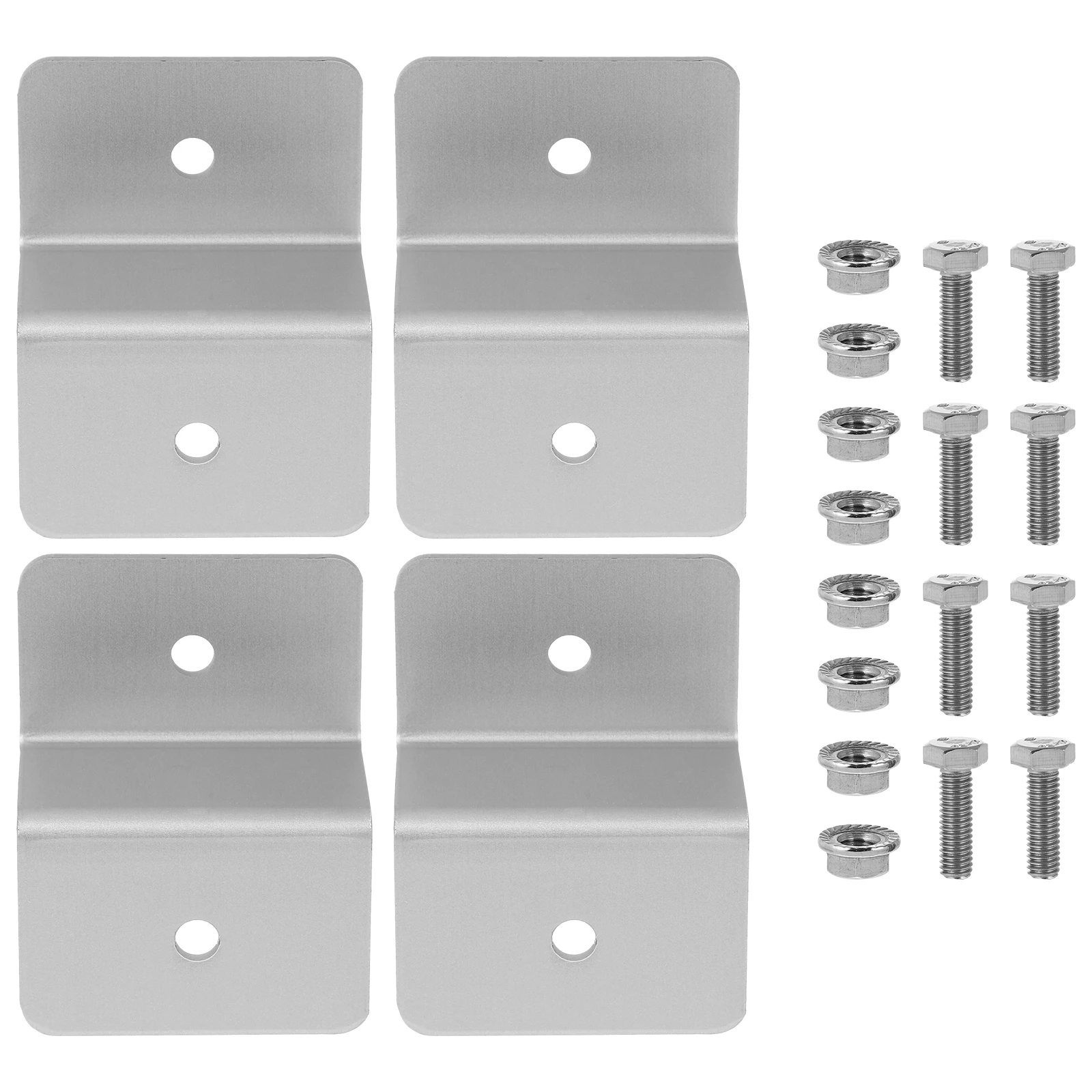 

4pc Solar Panel Bracket Aluminum Z-Bracket Support Stand Holder Off-grid Installation RV Roof Shed Garage Mounting System