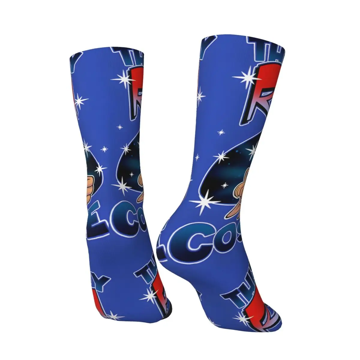 Funny Happy Men's compression Socks Like Vintage Harajuku The Ren & Stimpy Show Street Style Novelty Seamless Crew Crazy