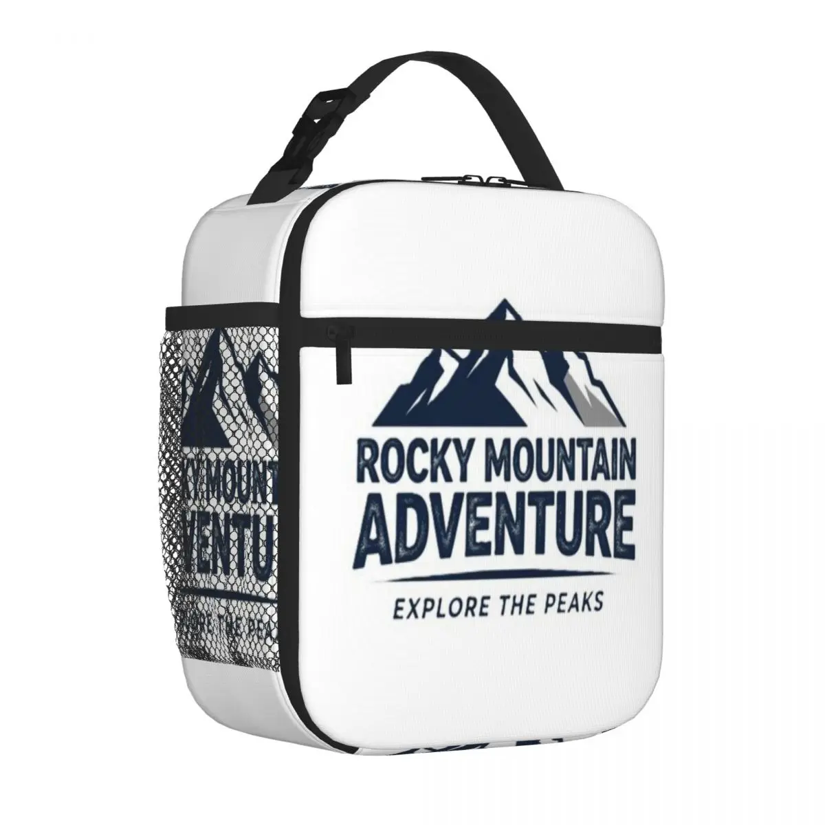 Hot Sale Rocky Mountain Adventure Explore The Peaks Hiking Outdoor Design Multifunctional Meal Bag Car Travel Durable Lunch Bag