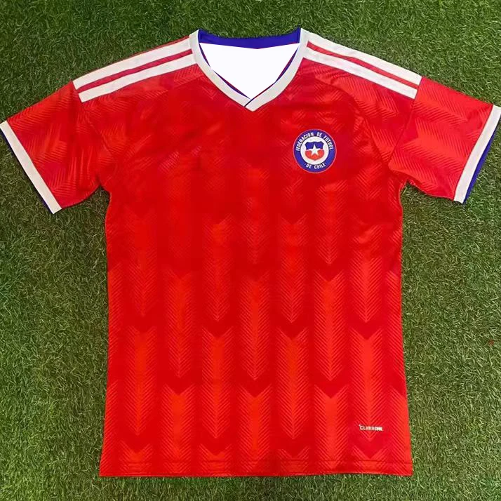 Camiseta de Fútbol de Chile 2026, Roja, para Aficionados, Manga Corta, Informal, para Hombre, con la Bandera Nacional, Ropa Deportiva
