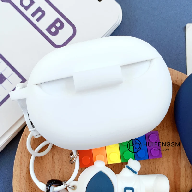 LLavero de astronauta de dibujos animados, estuche para auriculares Beats Studio Buds, Bluetooth inalámbrico, funda a prueba de golpes, caja de carga para auriculares