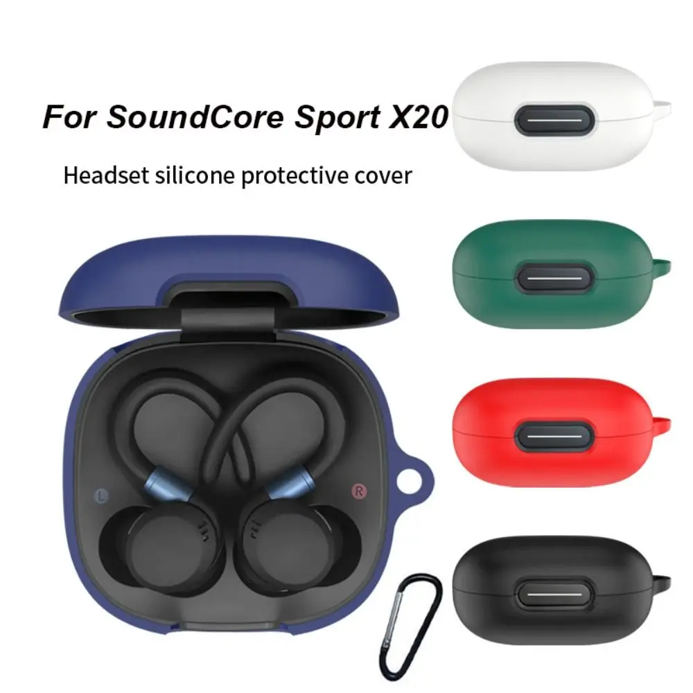 Custodia per auricolari Anti-caduta custodia protettiva per cuffie Bluetooth antiurto in Silicone lavabile antipolvere per SoundCore Sport X20