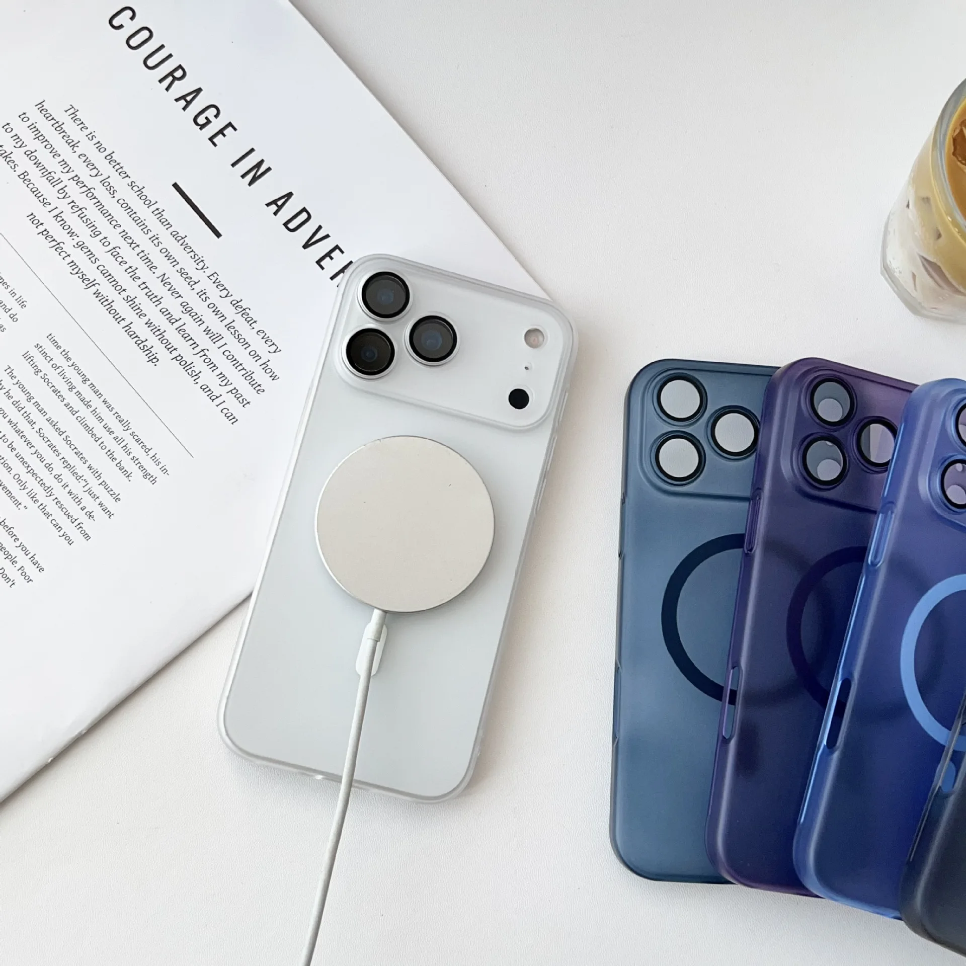 Простой матовый защитный чехол с ледяным туманом для iPhone 17 Air 17 Pro Max 16 Pro 15 14 plus 13 12 11 Pro max Чехол для телефона с магнитным притяжением