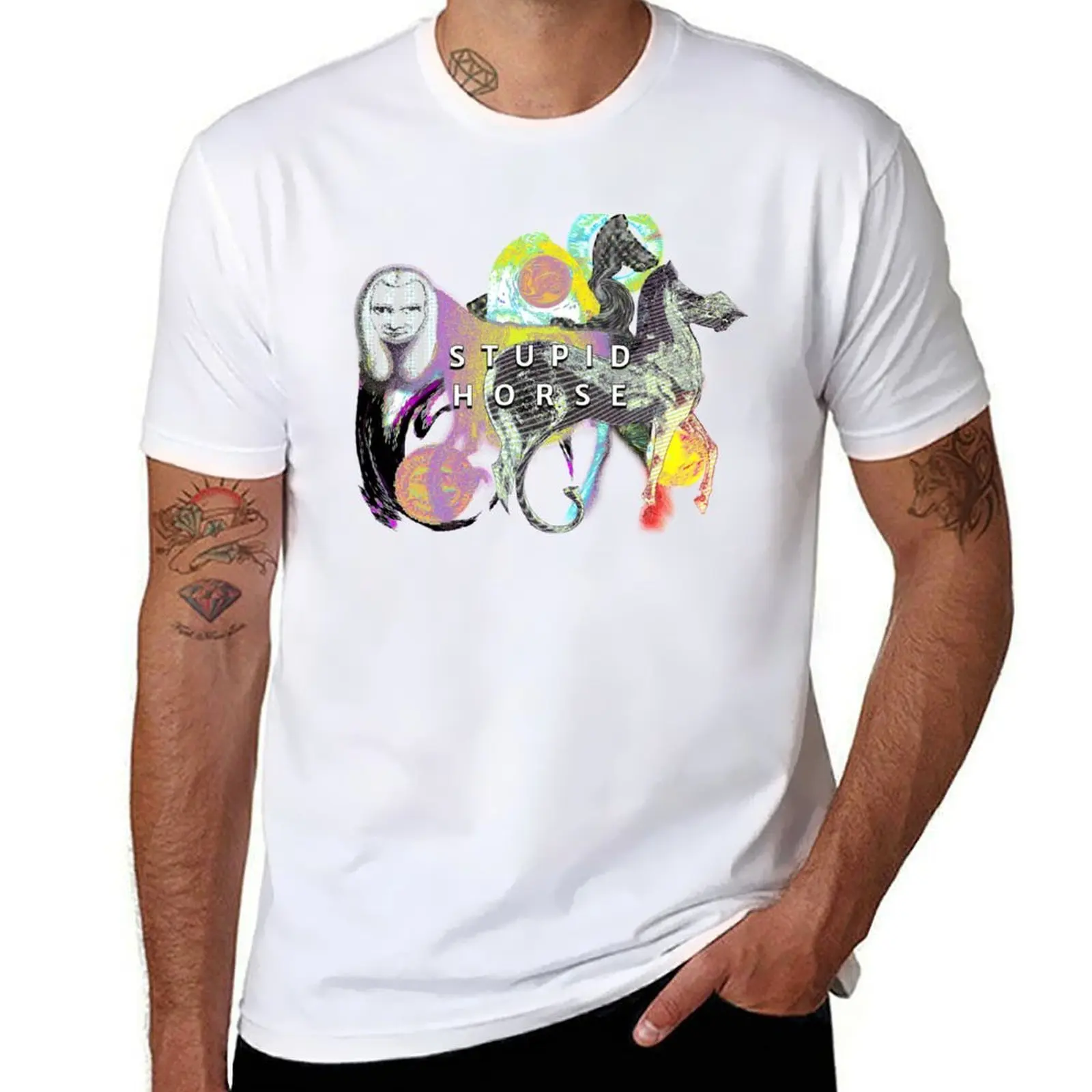 

Stupid Horse (Deep Fried Meme) T-Shirt t shirt custom print cotton t shirts high quality T-Shirt