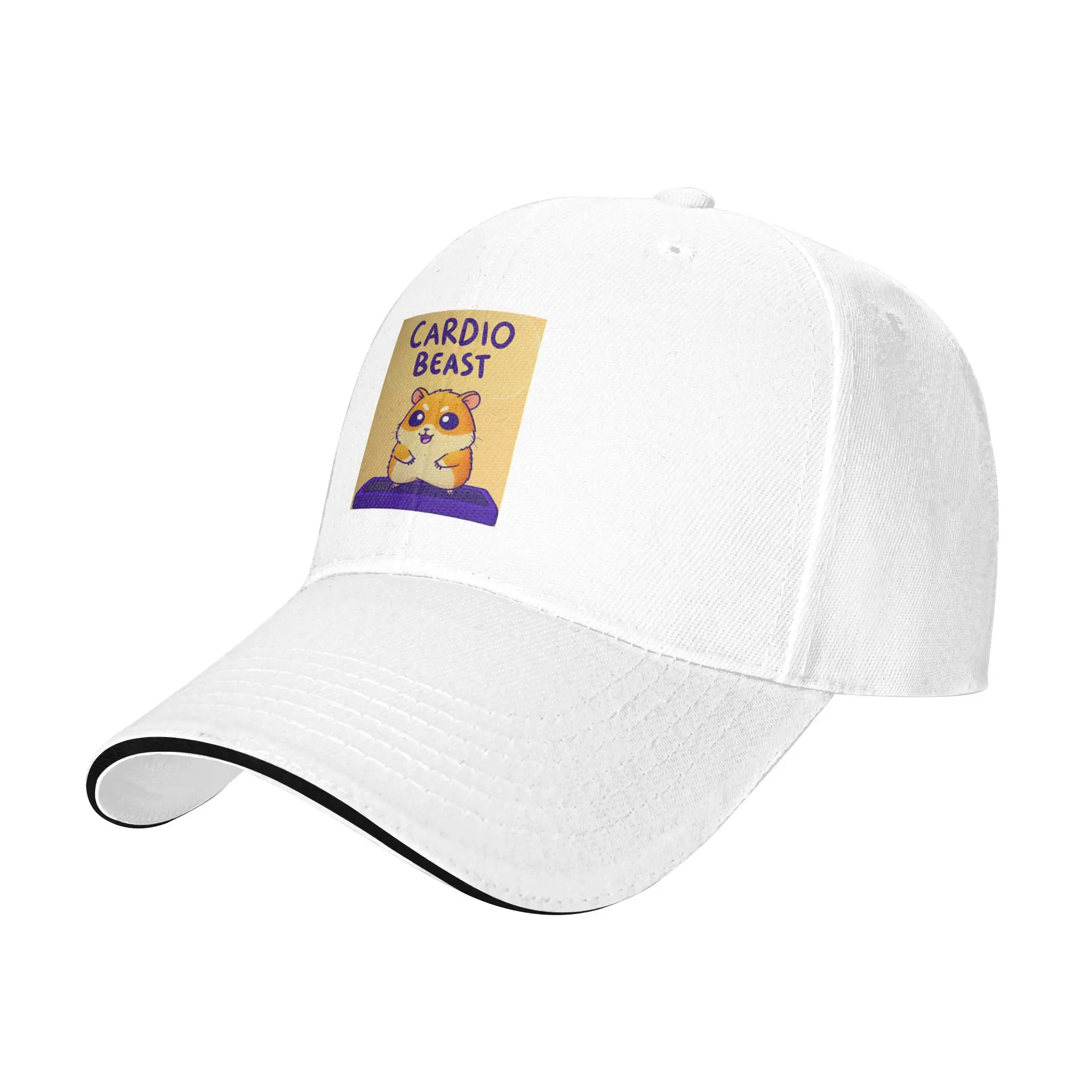 Cardio Beast Hamster Workout Sticker Cap Casual Baseball Caps Adjustable Hat Hip Hop Summer Unisex Baseball Hats Customizable