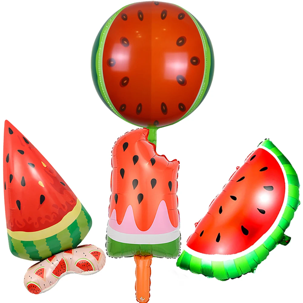 Watermelon Balloon Summer Holiday Hawaiian Fruit Party Decor Foil Ball Birthday Party Baby Shower Supplies Kids Favor Gifts