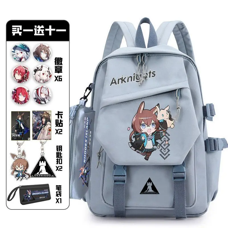 Arknights Trendy Large Capacity Cartoon Anime Peripheral Student Laptop Bag Lightweight Unisex Backpack Anime