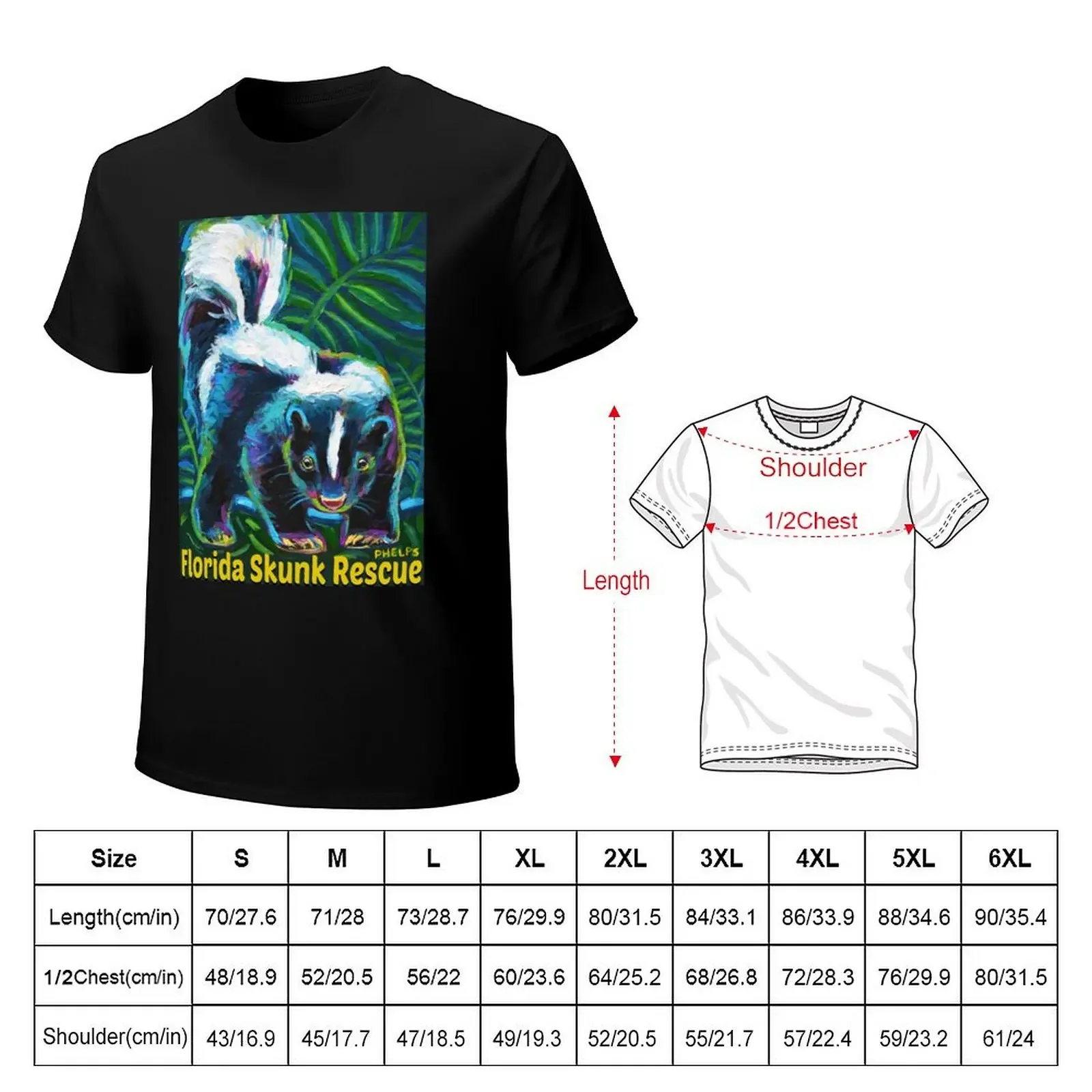 Florida Skunk Rescue T-Shirt quick drying graphic tee shirt mens plain t shirts