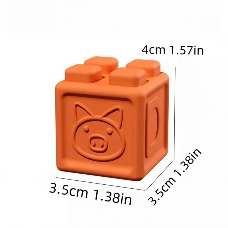 บล็อกต่อเนื้อนิ่มสำหรับเด็กเล็ก ของเล่นเสริมพัฒนาการ พร้อมสัตว์ต่างๆ ตัวเลข และคุณสมบัติการเรียนรู้สี