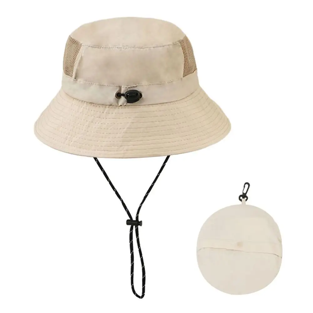 Summer Waterproof Bucket Hat Storage Bag Quick-drying Sun Hat Portable Sun Protection Fishing Cap Camping Hiking