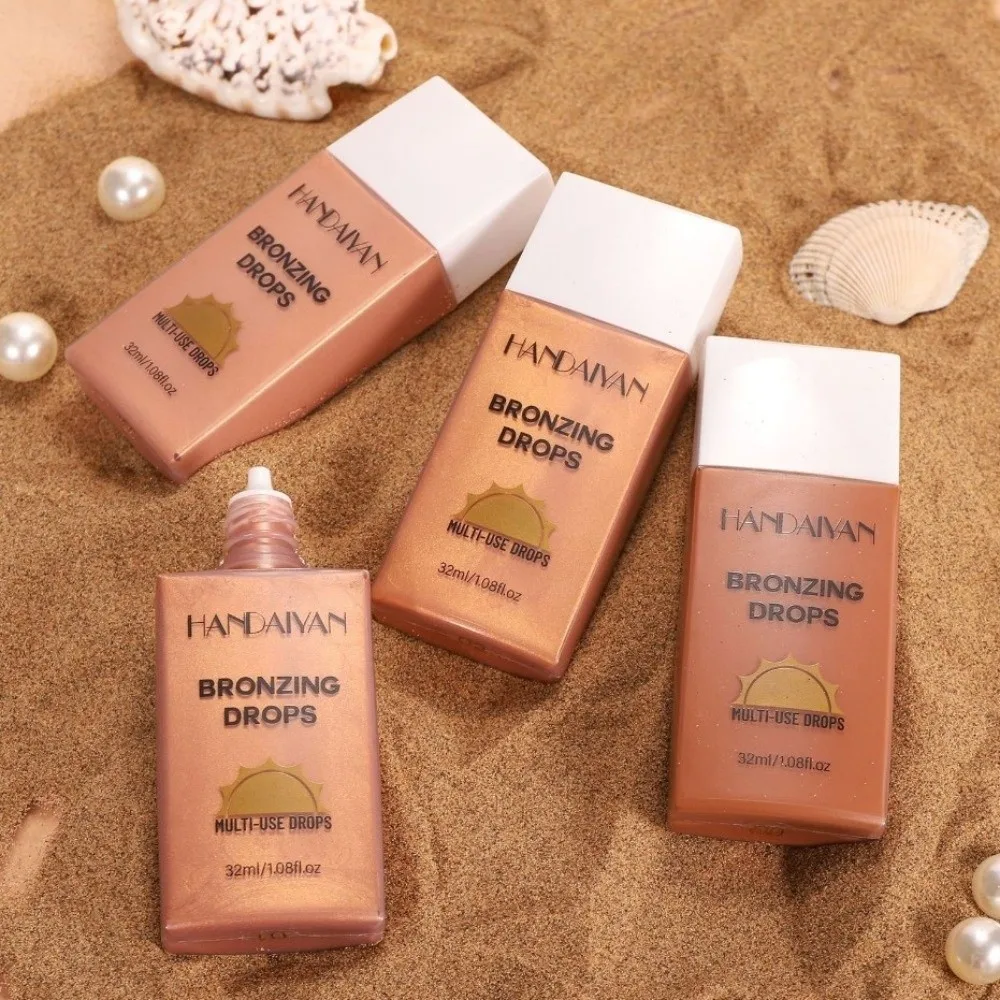 Pearlescent Shine Bronzer Liquid Tanning Cream Waterproof Moisturising Body Foundation Makeup Long Lasting Shimmer