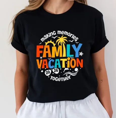 Custom Family Vacation 2026 Shirt Personalized Matching Family Parent Childs Memories Shirt Gift Beach Trip Casual Daliy Shirt