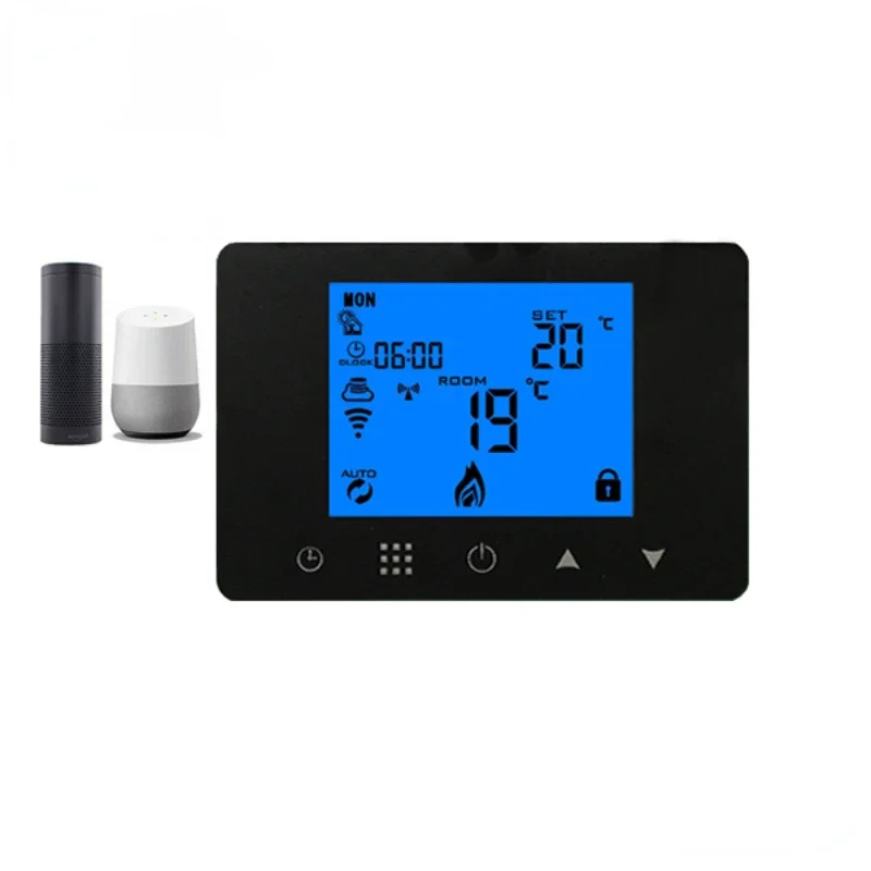 

Smart WiFi Digital Wireless rf Thermostat for Heated Floor System Battery Power Supply Gas Boiler Thermostat