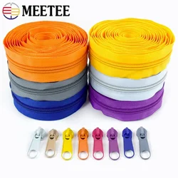 1-10M 3# 5# Nylon Coil Zippers+Zipper Slider For Garment Colorful Decoration Zips Bag Shoes Sewing Zip Repair Kits DIY Accessory