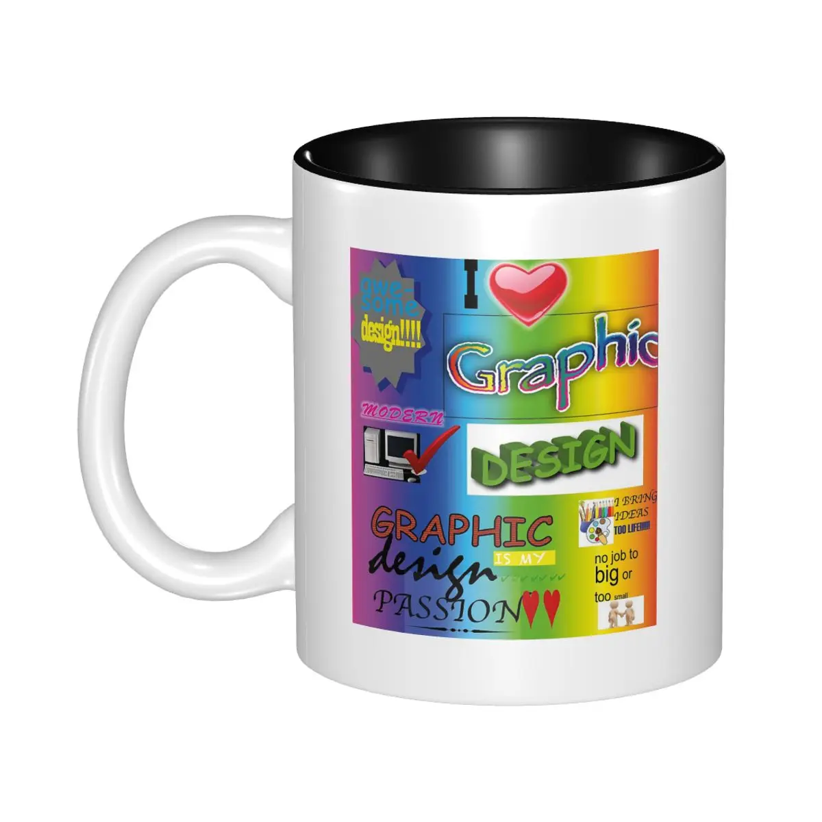 Graphic Design Is My Passion, Graphic Designer, Bad Design Meme Mug Funny Ceramic Coffee Cups Tea Mugs Milk Cup Drinkware