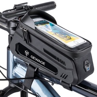 Waterproof Bike Frame Top Tube Bag with Touchscreen Phone Case MTB Bicycle Accessories