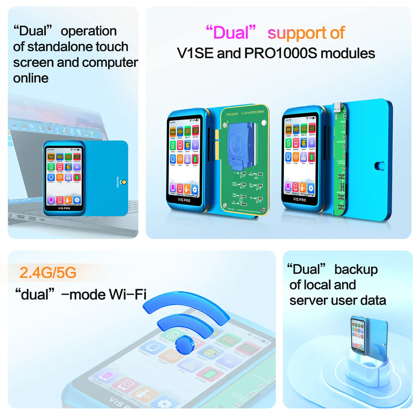 Programador de desvinculação sem remoção, JCID V1S Pro MV01, Nand Flash Read, Write Face ID, Câmera de bateria, Reparo pop-up, iPhone 6-15Pro Max