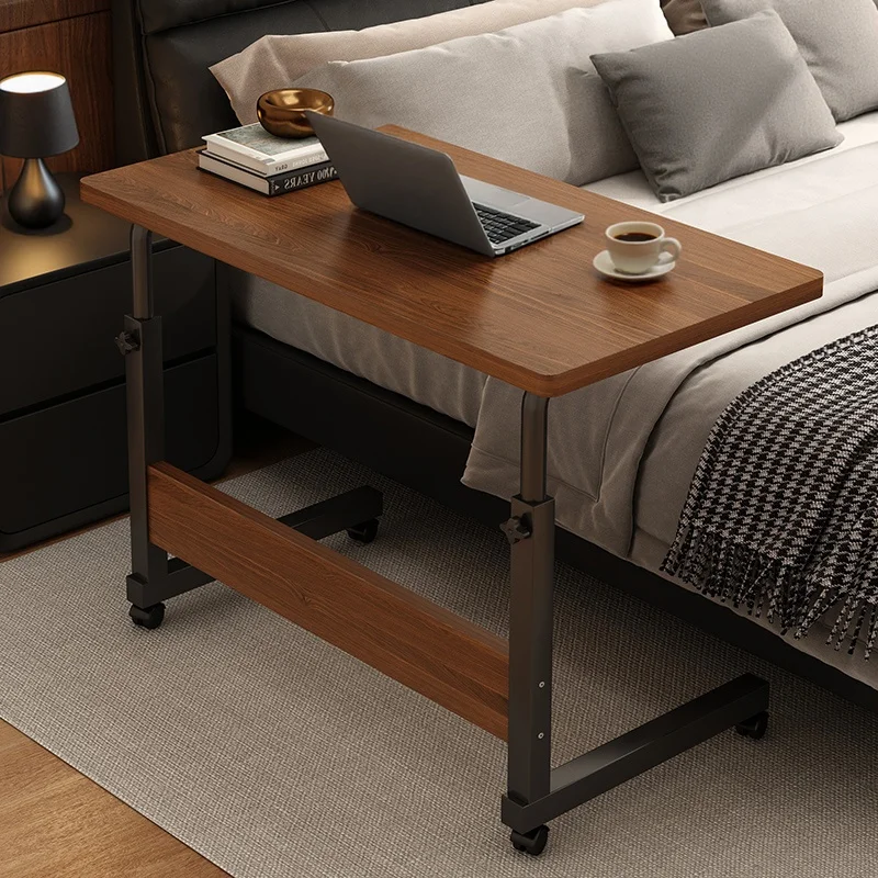 Height Adjustable Bedside Laptop Computer Desk Portable Folding Small Space Rolling Casters Study Office White Desk Muebles