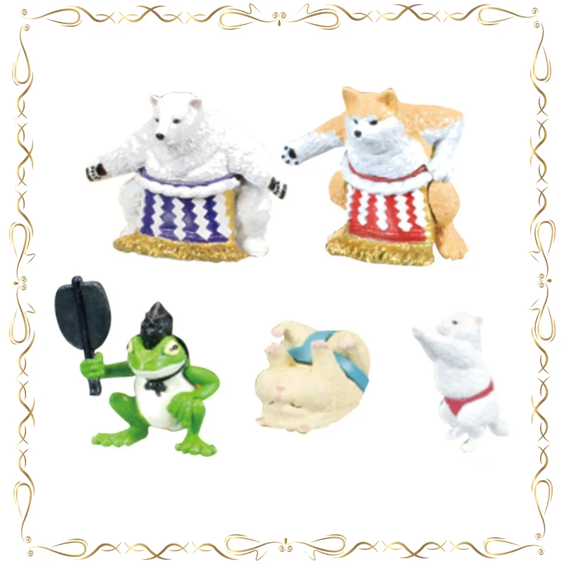 

Animal Sumo Competition Modeling Gashapon Cat Polar Bear Q-version Collection Ornament Model Toys