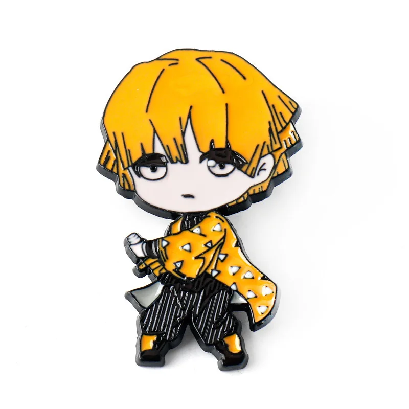 2pcs Slayer Anime Cosplay Brooches Cute Character Pins Clothing Backpack Lapel Badges Jewelry Accessories Gifts view 3