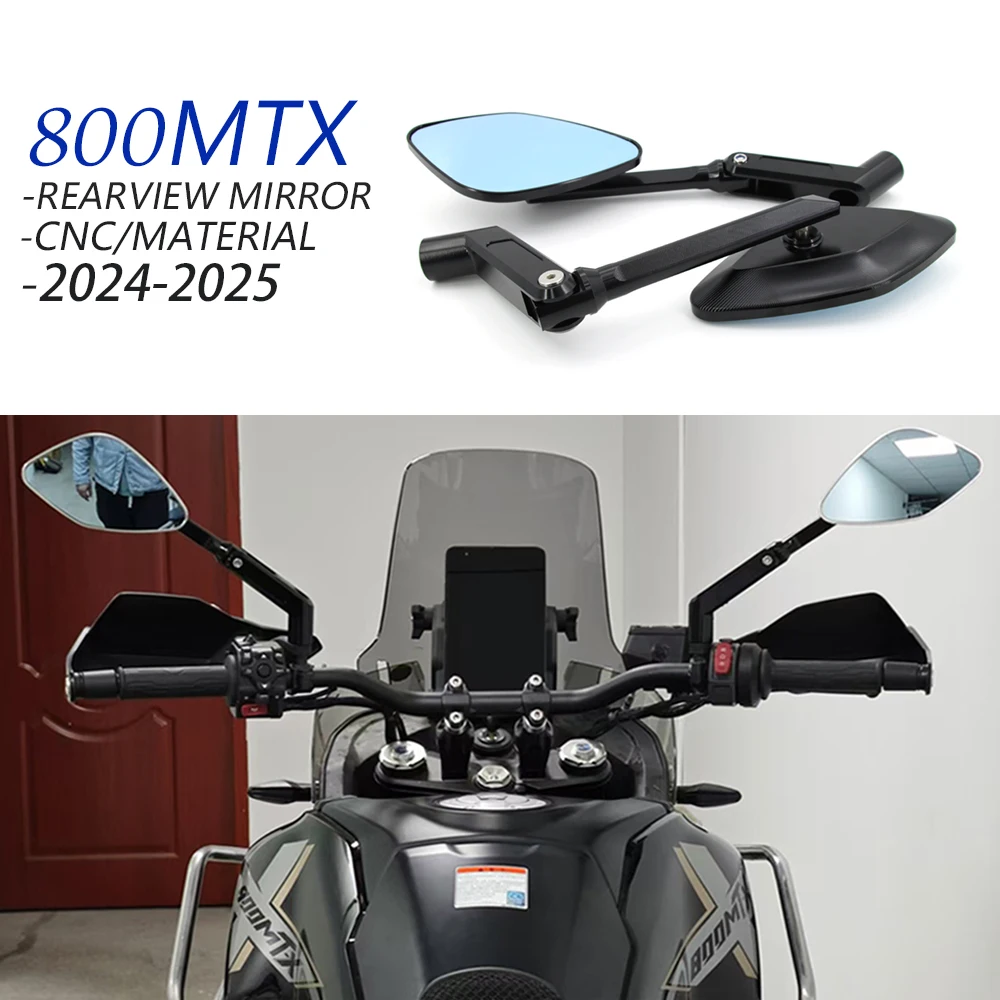 800MTX Folding Side Mirror Accessories Rearview Mirrors For CFMOTO 800MT X Motorcycle CNC Side Adjustable Anti-Glare Mirrors