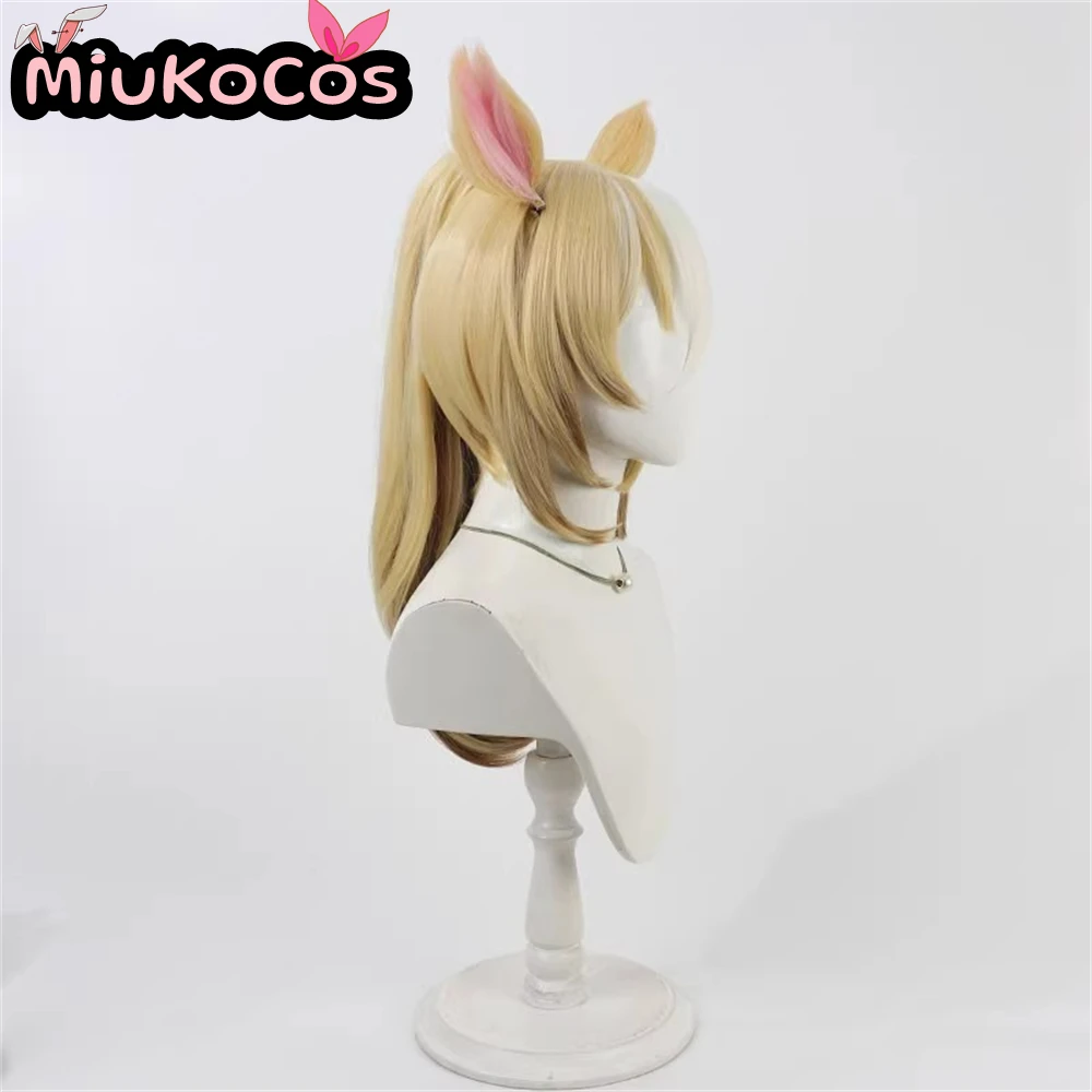 متوفر في المخزون ذاغلاندال شعر مستعار تأثيري مع آذان وذيل لعبة ميوكوكوكوسبلاي Umamusume: شعر ديربي جميل ذيل حصان
