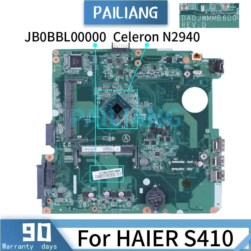 

Материнская плата для ноутбука HAIER S410 Celeron N2940 DA0JWMMB6D0 SR1YV DDR3, материнская плата для ноутбука