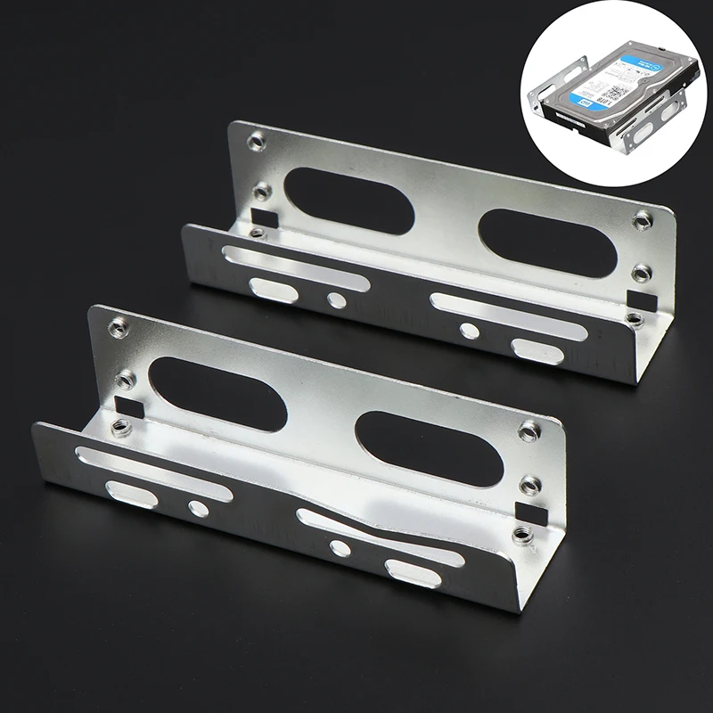 SSD M.2 HDD Compatible 3.5 To 5.25 Desktop Hard Drive Bracket Caddy - 2pc Hard Drive Expansion Rack Set