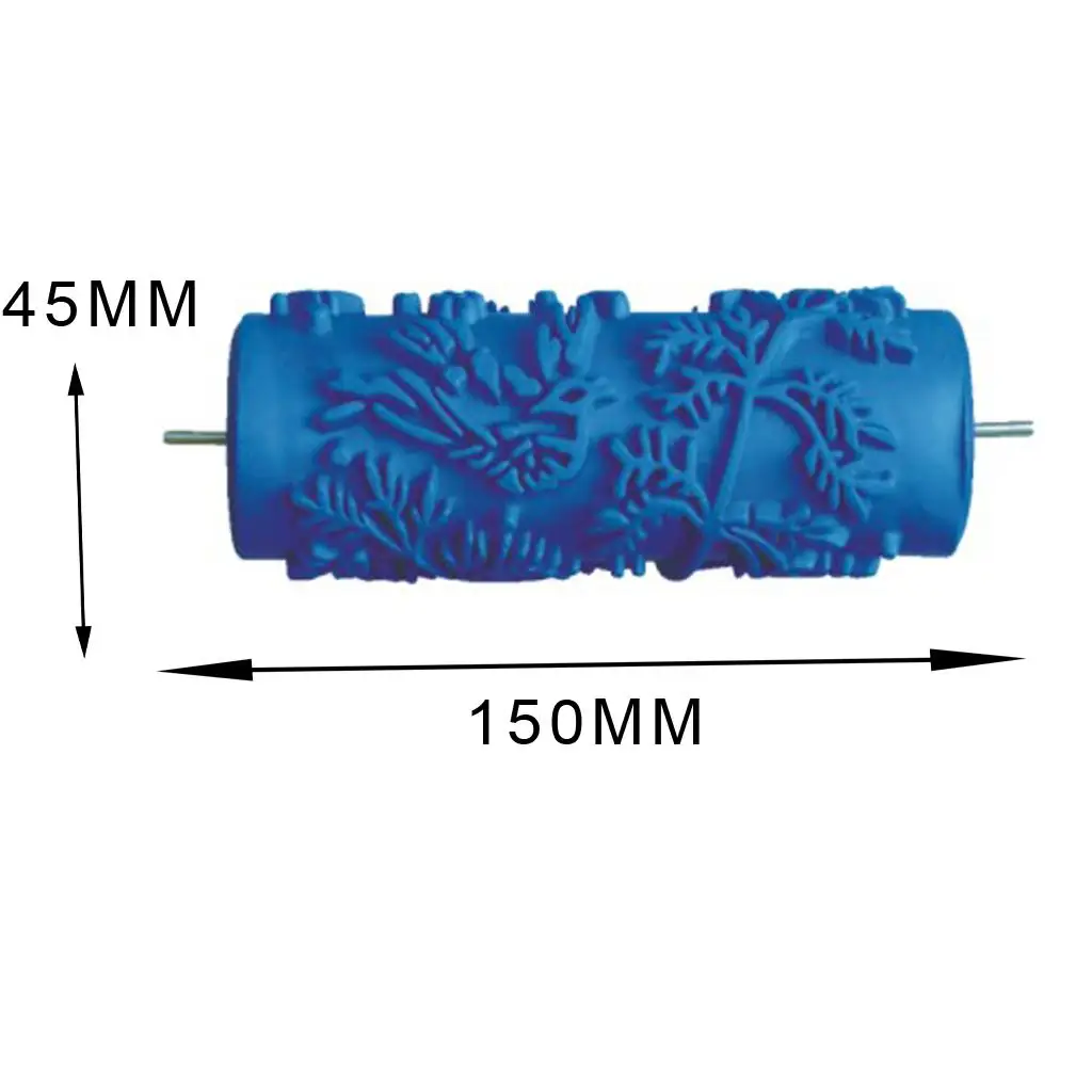 15cm DIY Wall Mount Rubber Paint Roller with Rotating Pattern for Decoration Machine