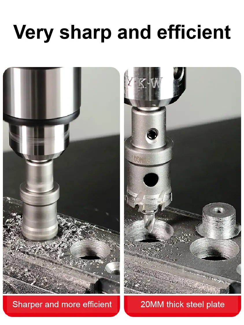 12mm-100mm TCT Hole Saw Tungsten Carbide Drill Bits Cobalt Cutter Stainless Steel Plate Iron Metal Drilling Cutting