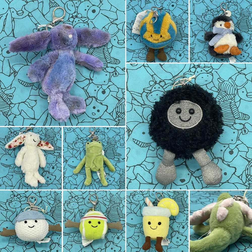 Lemon Cup Pendant Marshmallow Plush Keychain Jellyfish Plush Keychain Golf Series Plush Toy Backpack Charm Halloween Gift