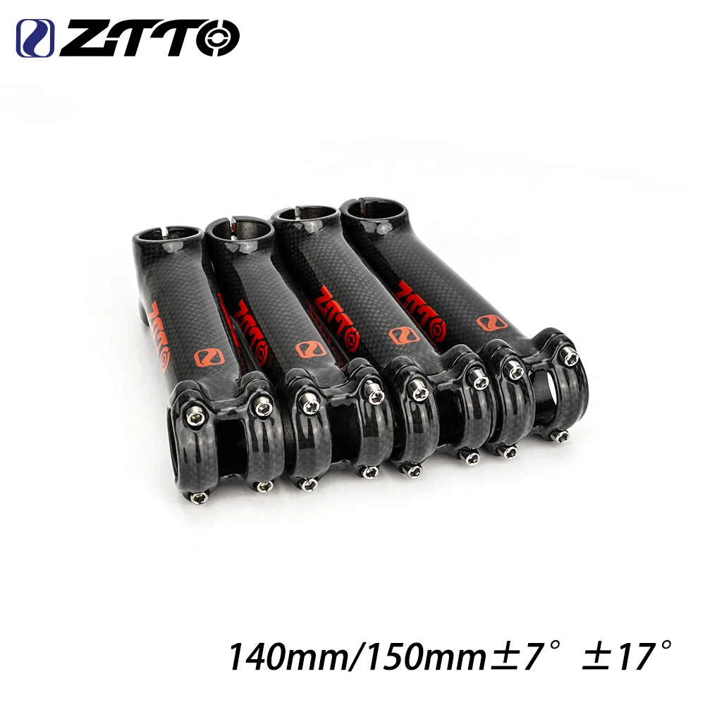 ZTTO Carbon-Aluminium-Fahrradvorbau 7/17 Grad Ultraleichter Mountainbike-MTB-Rennrad-Vorbau, 31,8mm Lenker-Vorbauten, 140/150mm Fahrradteile – Detail 1