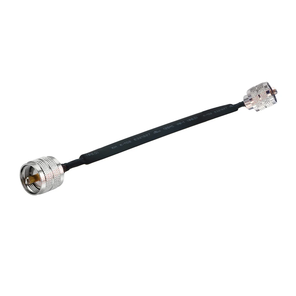 UHF PL-259 UHF Male to UHF Male PL259 Plug Window Pass Adapter RF Coaxial Flat Cable 50 Ohm Coax Pigtail Jumper Cord BEVOTOP