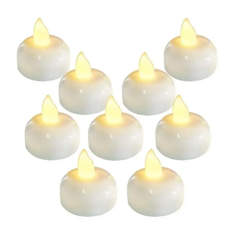 Floating LED Tea Light Flicke Electronic LED Candle Battery Powered Floating On Water Tealight For Wedding Party Decor