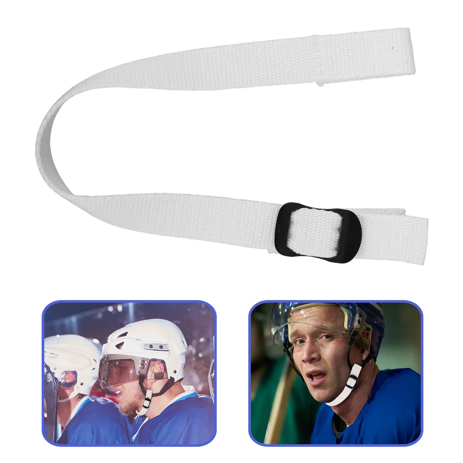 

Adjustable White Chin Strap for Hockey - Reliable Replacement Chin Strap for Sports Safety Gear Use