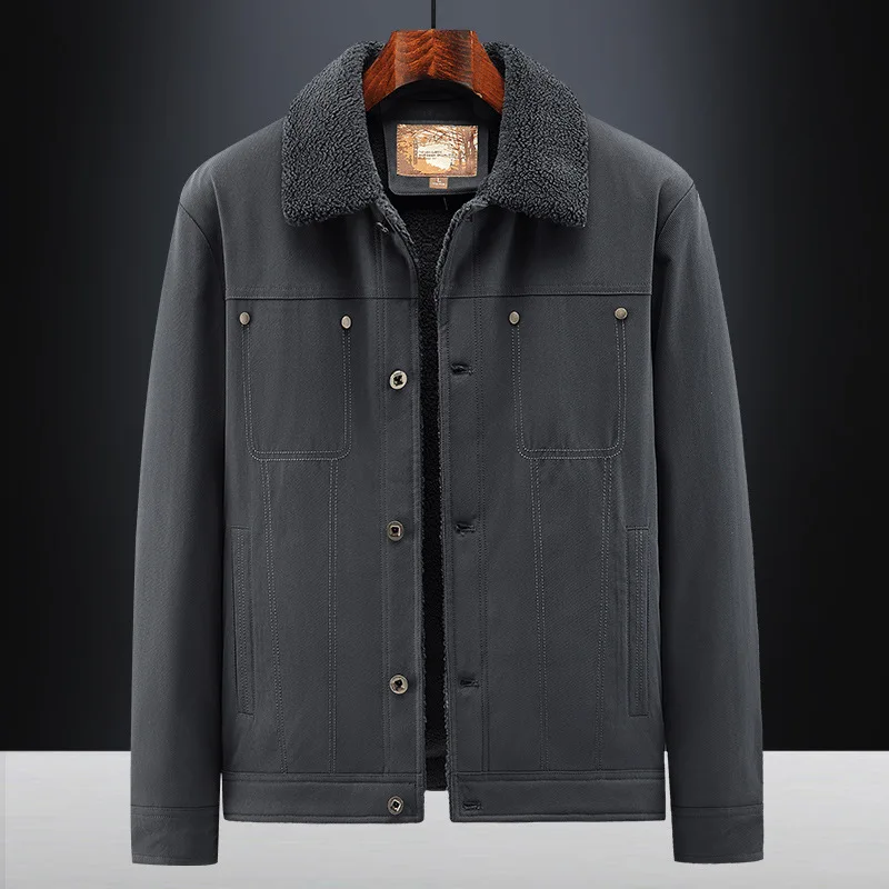 Men's Thermal Jacket Windproof Warm Durable Casual Simple Fashionable Versatile Autumn Winter 2025 Cotton coat