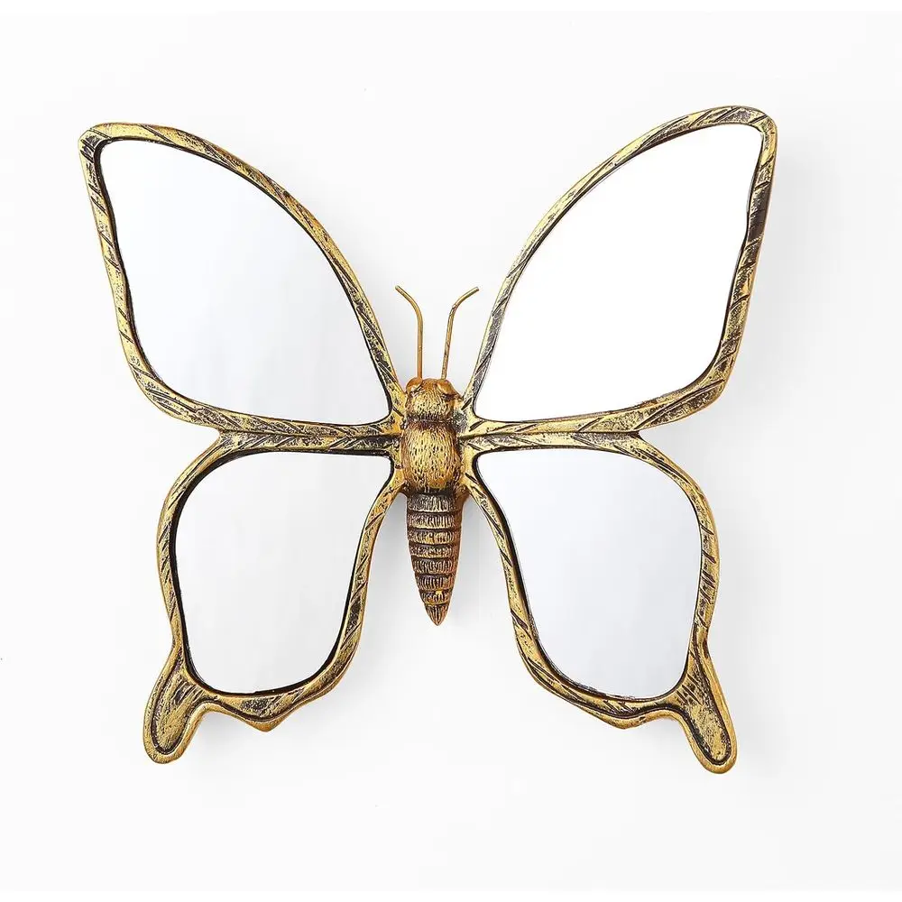 

Decorative Bug Insects Animals Mirr- Gold Resin Glass Wall Decor, Perect or ian and European Themed Homes
