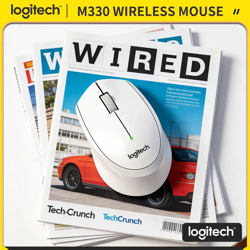 

Беспроводная мышь Logitech M330, 2,4 ГГц, бесшумные клики, эргономичный дизайн, радиус действия 10 м, прочная, для дома, офиса, ПК, Mac, Linux, настольных и портативных компьютеров