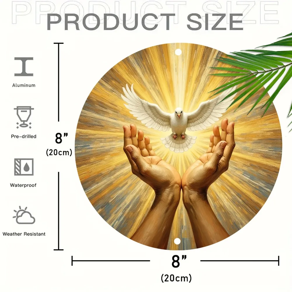 CIFBUY Vintage Aluminum Wall Art Waterproof Scratchproof Dove Sign For Home Garden Indoor Outdoor Yard Decor