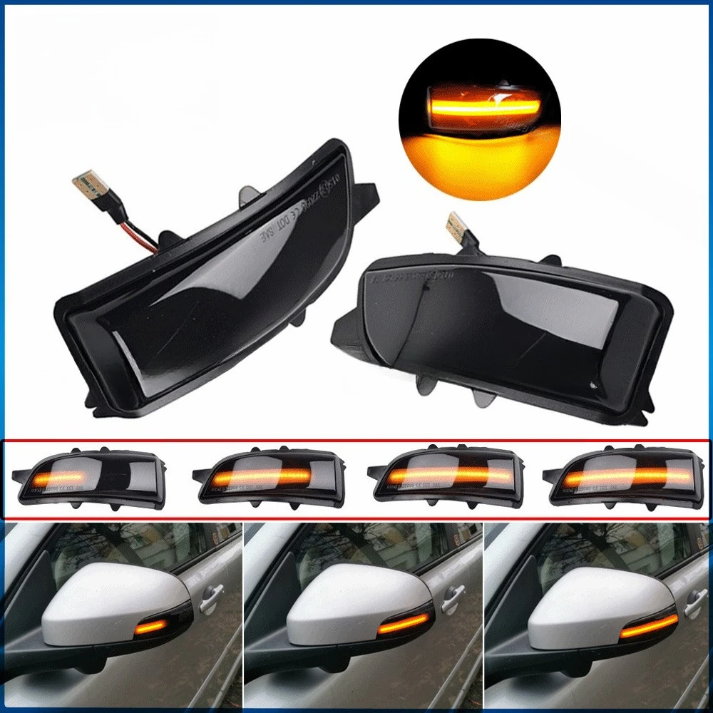 

2 шт. последовательные светодиодные указатели поворота бокового зеркала для Volvo S40 V40 S60 S80 C30 C70 V50, янтарный динамический индикатор