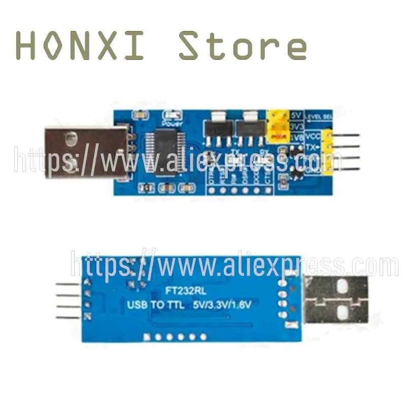 1ชิ้น USB to TTL Serial platelet 5 V / 3.3 V / 1.8 V ระดับ FT232RL ดาวน์โหลดโมดูลอินเทอร์เฟซแบบไม่มีสาย