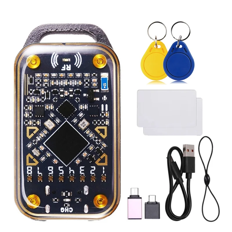 [NEW A09R!】 RFID Smart Chip Reader Chameleon Ultra NFC Duplicator Smart Card Emulator+ 2X CUID Keychain/Card ID IC Card Decode