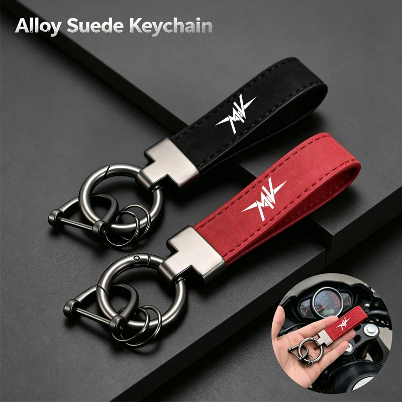 New Motorcycle Keyring High-Grade Leather Suede Keychain For MV Agusta F3 675 800 Brutale 800 1000 Turismo Veloce Accessories