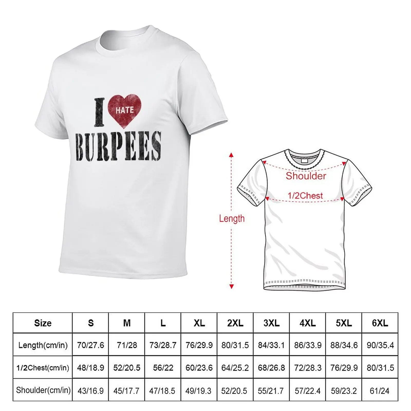 I heart burpees T-Shirt Outdoor Activity Sports T-Shirt