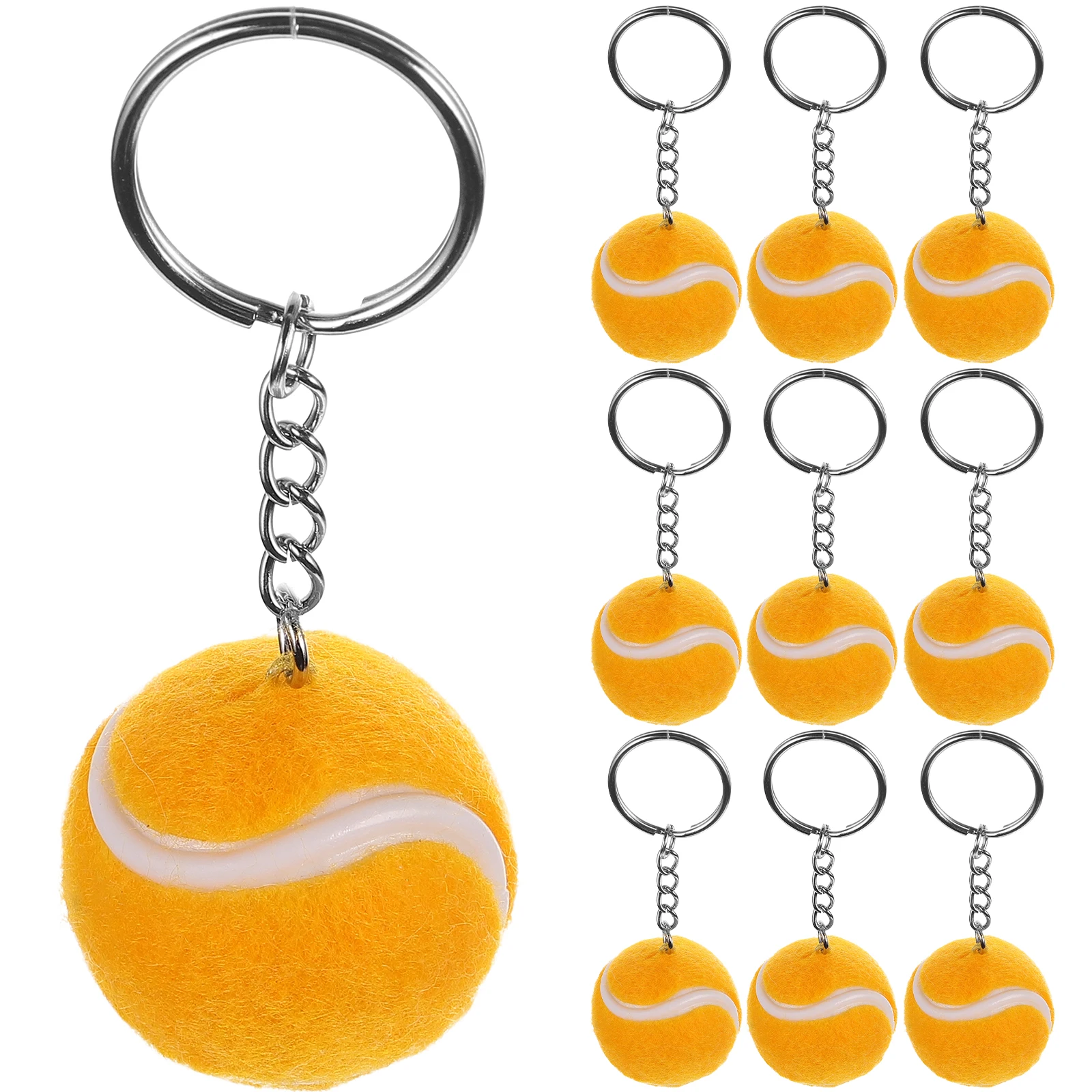 

12 Pcs Tennis Keychain Premium Material Lovely Holder Hanging Pendant Creative Gift Keyrings Portable Bags